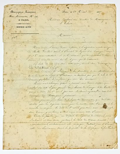 PARIS. « MESSAGERIES FRANÇAISES, rue Montmartre,...