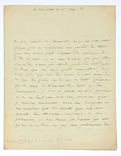 MALIDE (Joseph-François, de) 1774 - 1790...