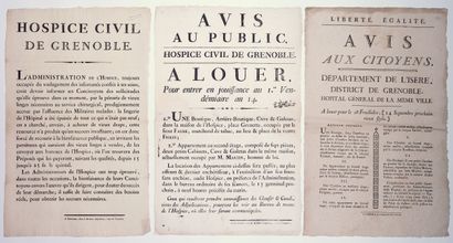 ISÈRE. HÔPITAL GÉNÉRAL DE GRENOBLE. Rare...