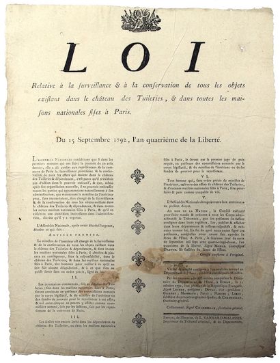 CHÂTEAU DES TUILERIES. MUSÉE. 1792. EURE....