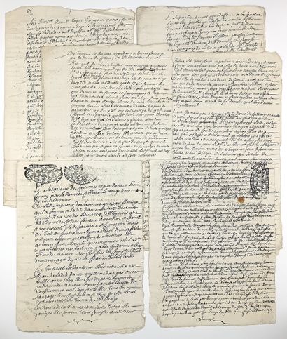 CALVADOS. Seigneurie de SAONNET. 6 Mémoires...