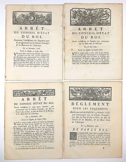 PAQUEBOTS pour l'Amérique et les Colonies....