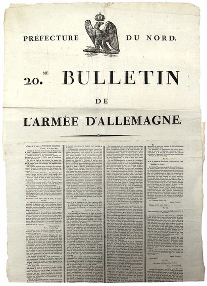 GRANDE-ARMÉE. 1809. « 20ème Bulletin de L’ARMÉE...