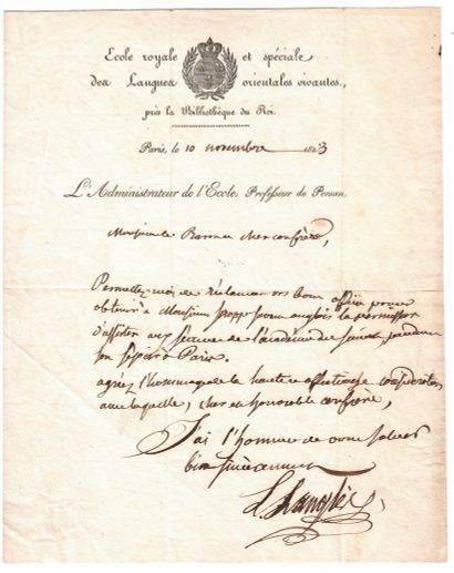 LANGLÈS (Louis Mathieu) Péronne 1763-1824...