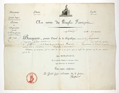 VIENNE - BONAPARTE Premier Consul de la République...