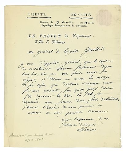 Jean Joseph MOUNIER, Député du Dauphiné à...