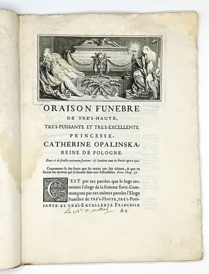 POLOGNE. LORRAINE. Oraison funèbre de la...