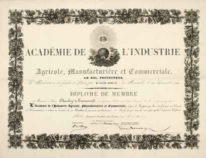 MARNE. “ACADÉMIE de L’INDUSTRIE Agricole,...