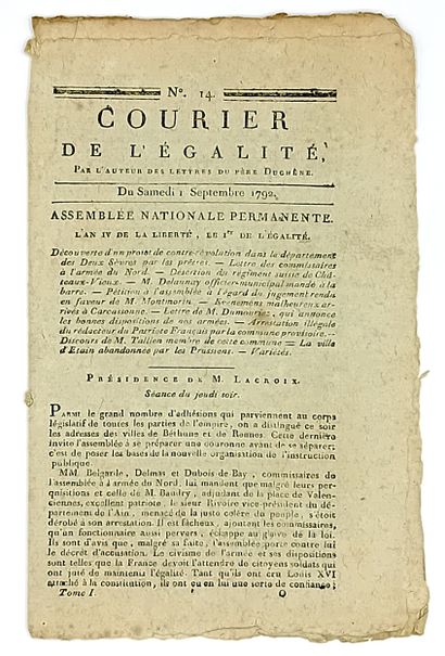« COURIER DE L’ÉGALITÉ » N°14 par l’auteur...