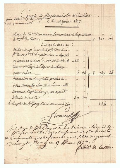 Félicité de CUSTINE, fille du Général. Elle...