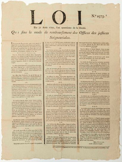 ABOLITION DES DROITS FÉODAUX. PUY-DE-DÔME....