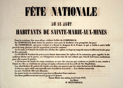 HAUT-RHIN. SAINTE-MARIE-AUX-MINES le 12 Août...