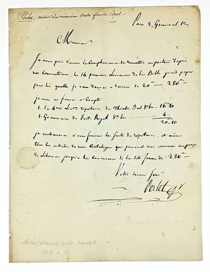 Charles PERLET (Né à GENÈVE vers 1765) Rédacteur...