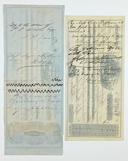 ÉTATS-UNIS. 2 Lettres de Change de la Nouvelle-Orléans....