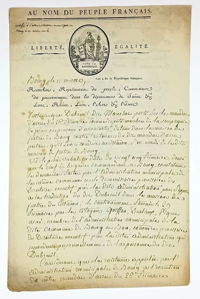 Jacques REVERCHON, Conventionnel de SAÔNE-ET-LOIRE....