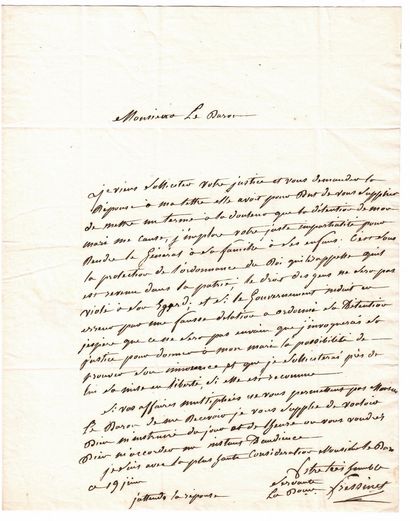 Baronne FRESSINET, femme du Général. Marie-Adélaïde...
