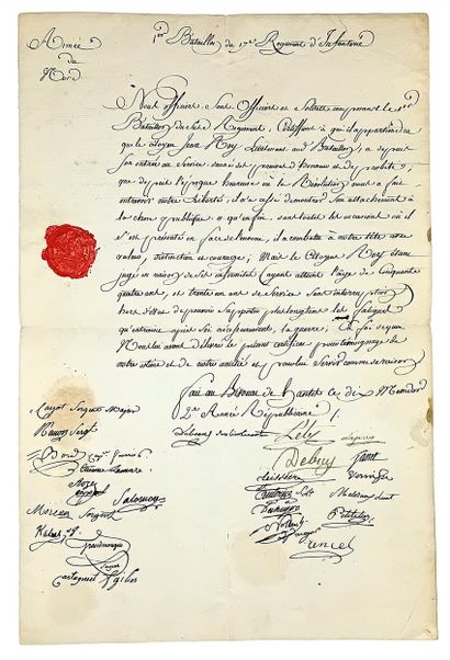 ARMÉE DU NORD. 1IER BATAILLON DU 17° RÉGIMENT...