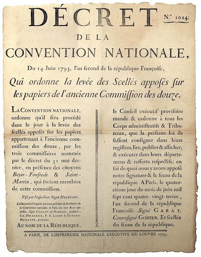 CHUTE DES GIRONDINS. COMMISSION DES DOUZE....