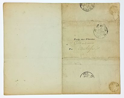 POSTES AUX CHEVAUX. Bureau des RELAIS. Lettre...