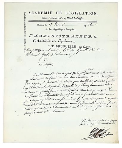 BRUGUIÈRE du GARD J. T. (Gard 1765 – 1834)...