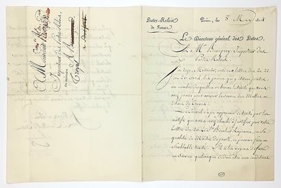 AUBE. « POSTES-RELAIS de FRANCE. » Lettre...