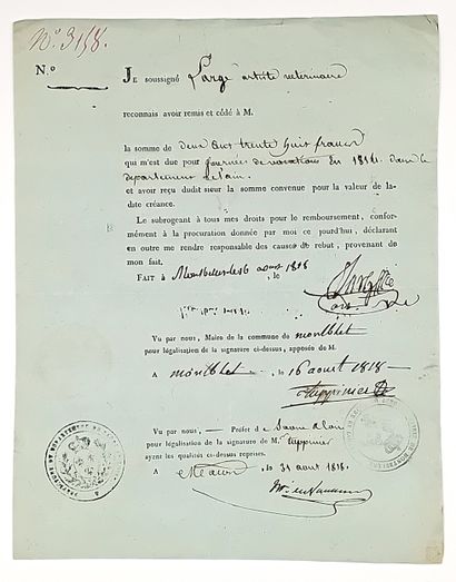 Marquis de VAULCHIER du DESCHAUX, Louis René...