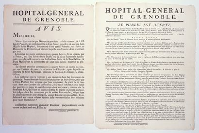 ISÈRE. HÔPITAL GÉNÉRAL DE GRENOBLE. Rare...
