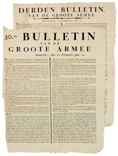 BATAILLE D’AUSTERLITZ. 1805. BELGIQUE. «...