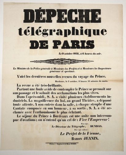 BORDEAUX (33). TOURNÉE DES PROVINCES de NAPOLÉON...