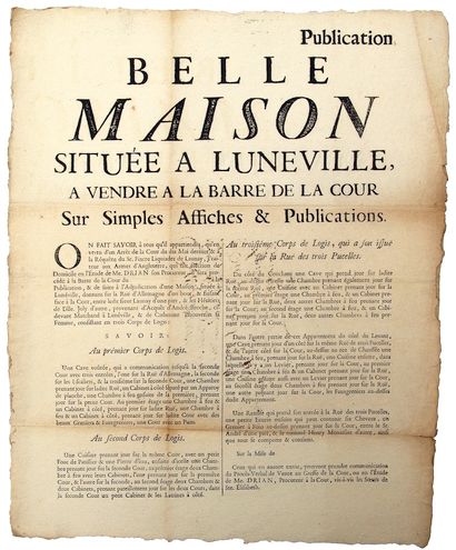 MEURTHE-ET-MOSELLE. 1764. LUNÉVILLE (54)....
