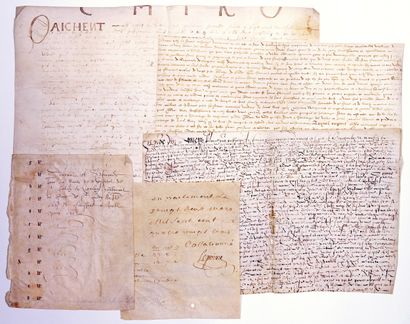 NORD. CAMBRÉSIS. Ensemble de grandes chartes...