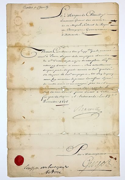Noel BOUTON, Marquis de CHAMILLY, Maréchal...