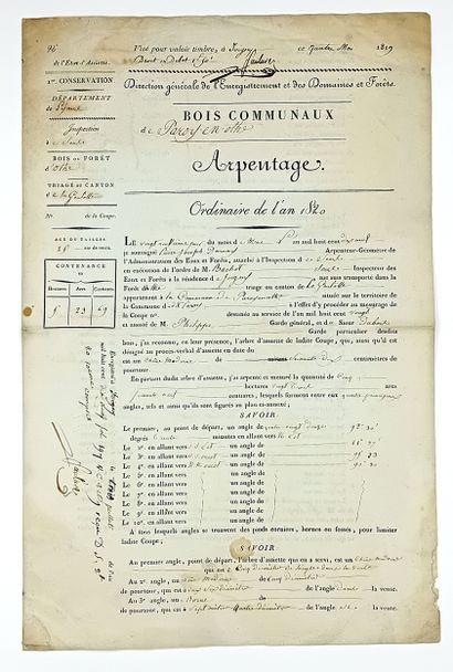 YONNE. BOIS DE PAROY-EN-OTHE - Inspection...