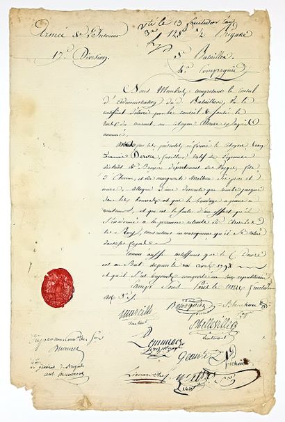 CAMP SOUS PARIS, 11 fructidor an 3 (1795)...