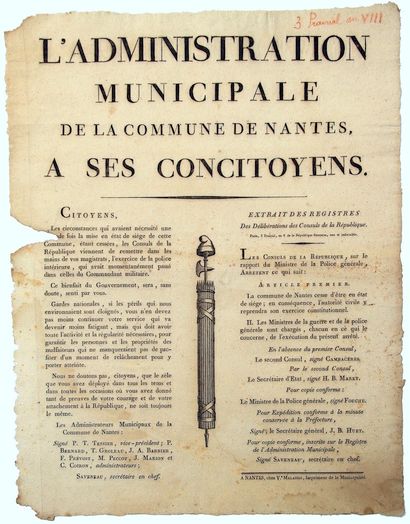 NANTES (LOIRE-ATLANTIQUE) EN ÉTAT DE SIÈGE....