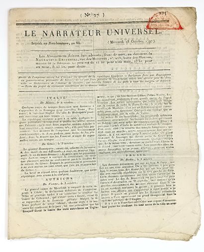 “LE NARRATEUR UNIVERSELLE” - Journal du 27...