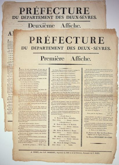 DEUX-SÈVRES. 2 Placards : « Préfecture du...