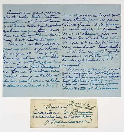 Maison de la Princesse MATHILDE. Lettre familiale...