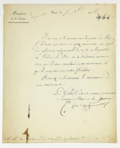 Comte de PEYRONNET Pierre Denis (Bordeaux...