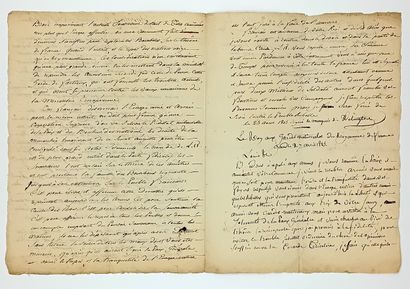 ARMÉE ALLIÉE 1815. WELLINGTON - Manuscrit...