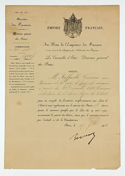 POSTES. Édouard VANDAL, Conseiller d'État,...