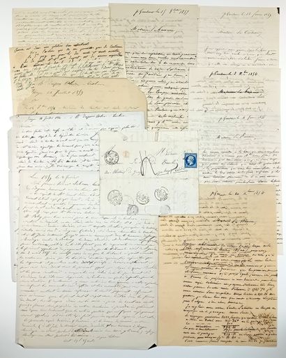 CALVADOS. Château de JUAYE. 12 Lettres adressées...