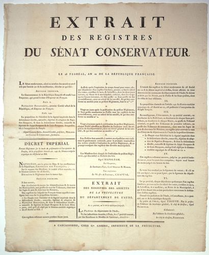 NAPOLÉON BONAPARTE EST NOMMÉ EMPEREUR DES...