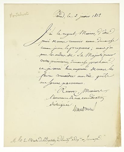 Jean Pierre BACHASSON, Comte de MONTALIVET...