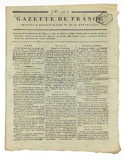 TOUSSAINT-LOUVERTURE. “GAZETTE DE FRANCE”...