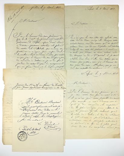 POSTES DE LA GRANDE ARMÉE 1813 - 5 Lettres...