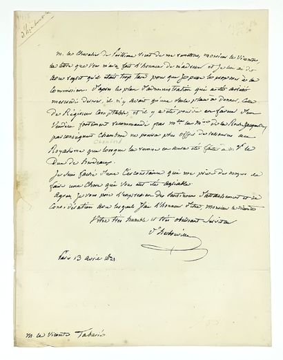 HENRI V. Charles Joseph FORTUNÉ, Marquis...