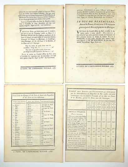 PAQUEBOTS pour l'Amérique et les Colonies....