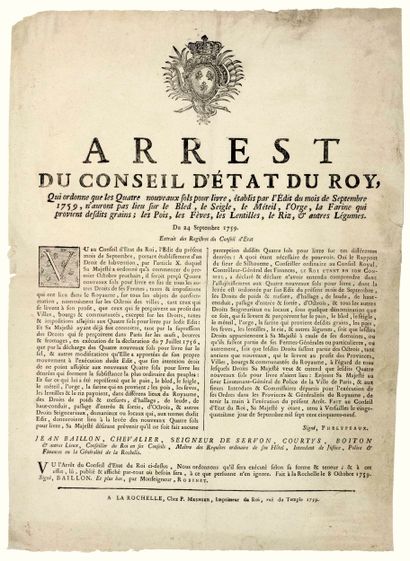 CHARENTE-MARITIME 1759. GÉNÉRALITÉ DE LA...