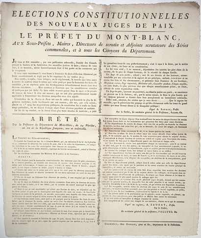SAVOIE. 1802. «DÉPARTEMENT DU MONT-BLANC...